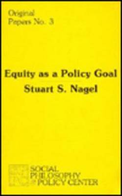 Equity as a Policy Goal (Paperback)