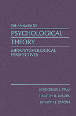 The Analysis of Psychological Theory: Metapsychological Perspectives (Paperback)