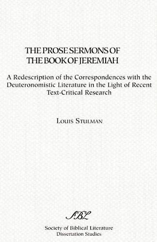 The Prose Sermons of the Book of Jeremiah (Paperback)
