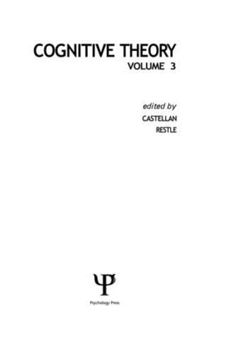 Cognitive Theory: Volume 3 (Hardback)