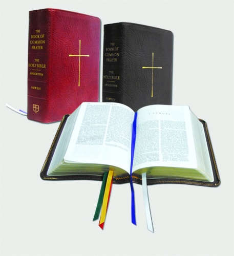 Book of Common Prayer and the Holy Bible NRSV (Leather / fine binding)