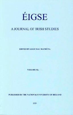 Eigse: 40: A Journal of Irish Studies (Paperback)
