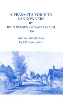 A Peasant's Voice to Landowners - Cambridgeshire Records Society Map Series (Paperback)
