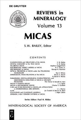 Micas - Reviews in Mineralogy & Geochemistry 13 (Paperback)