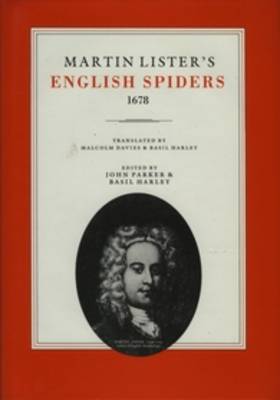 Martin Lister's English Spiders, 1678 (Hardback)