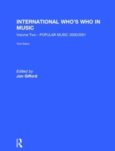 International Who's Who in Music: Popular Music (Hardback)
