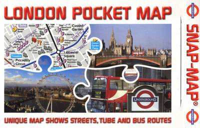 London Pocket Map: Overground/Underground Map Unique Map Shows Streets, Tube, Rail and Bus Routes (Paperback)