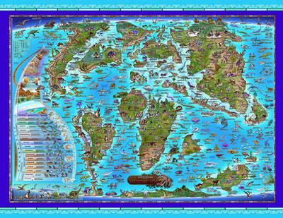 Prehistoric World Children's Illustrated Wall Map - Children's Maps S. (Sheet map, rolled)