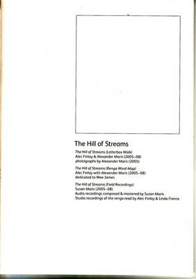 The Hill of Streams: Renga Word-map (Sheet map, folded)