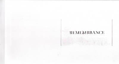 Ian Hamilton Finlay: Rembrance (Paperback)