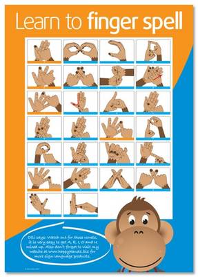 Learn to Finger Spell: How to Finger Spell the British Sign Language Manual Alphabet (Sheet map, rolled)