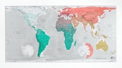 Future Map: World Wall Map - Plastic Tubed Version 2: An Equal Area Projection (Sheet map, rolled)