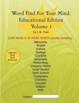 Word Find for Your Mind: Educational Edition - Volume 1 (Paperback)