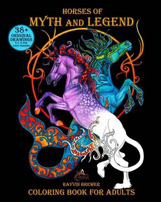 Horses of Myth and Legend: Coloring Book for Adults (Paperback)