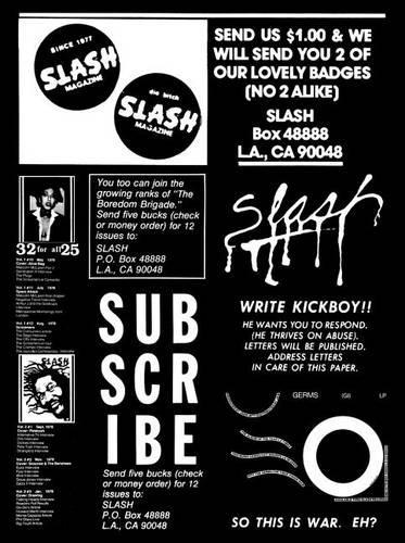 Slash: A Punk Magazine from Los Angeles: 1977-1980 (Paperback)