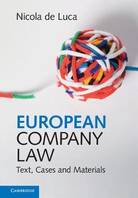 European Company Law: Text, Cases and Materials (Hardback)