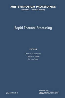Rapid Thermal Processing: Volume 52 - MRS Proceedings (Paperback)