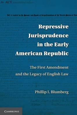 Repressive Jurisprudence in the Early American Republic: The First Amendment and the Legacy of English Law (Paperback)