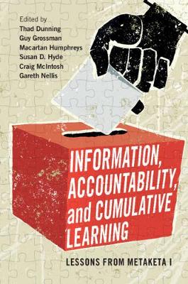 Information, Accountability, and Cumulative Learning: Lessons from Metaketa I - Cambridge Studies in Comparative Politics (Paperback)