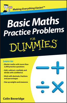 Basic Maths Practice Problems For Dummies (Paperback)