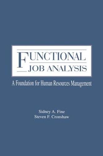 Functional Job Analysis: A Foundation for Human Resources Management - Applied Psychology Series (Paperback)