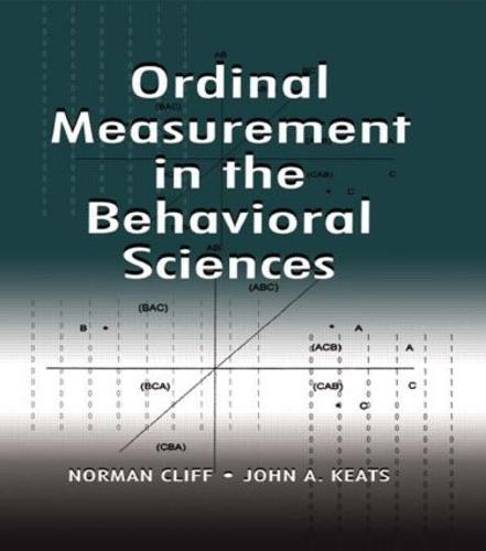Ordinal Measurement in the Behavioral Sciences (Paperback)