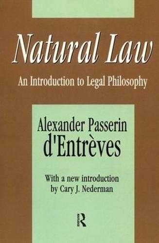 Natural Law: An Introduction to Legal Philosophy (Hardback)