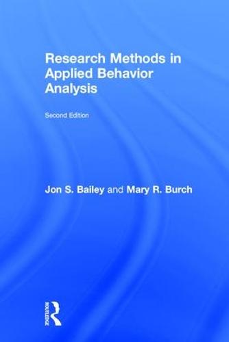 Research Methods in Applied Behavior Analysis (Hardback)