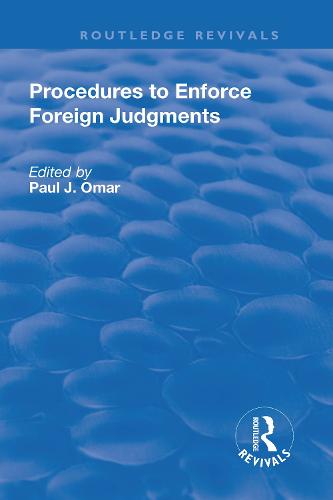 Procedures to Enforce Foreign Judgments (Hardback)