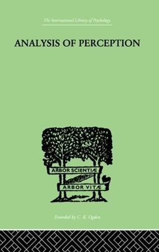 Analysis Of Perception (Paperback)
