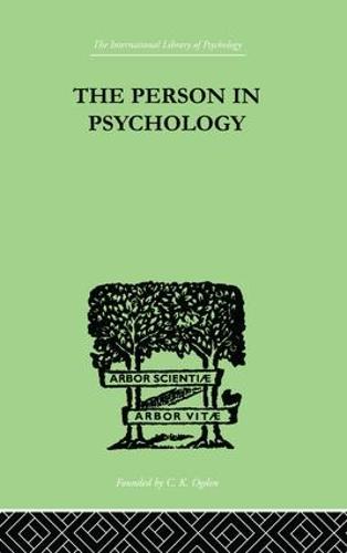 The Person In Psychology: REALITY OR ABSTRACTION (Paperback)