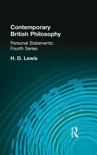 Contemporary British Philosophy: Personal Statements Fourth Series (Paperback)