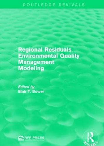 Regional Residuals Environmental Quality Management Modeling (Paperback)