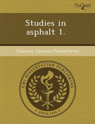 Studies in Asphalt 1 (Paperback)