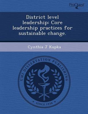 District Level Leadership: Core Leadership Practices for Sustainable Change (Paperback)
