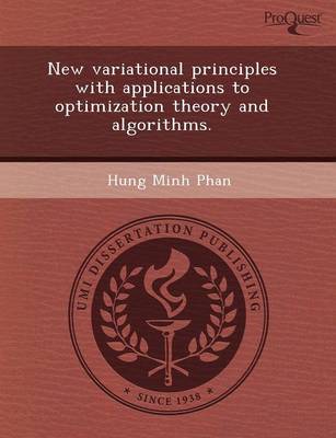 New Variational Principles with Applications to Optimization Theory and Algorithms (Paperback)