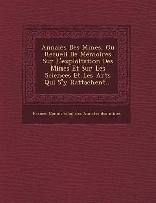 Annales Des Mines, Ou Recueil de Memoires Sur L'Exploitation Des Mines Et Sur Les Sciences Et Les Arts Qui S'y Rattachent... (Paperback)
