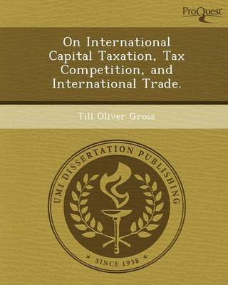 On International Capital Taxation (Paperback)