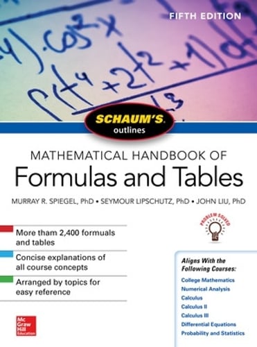 Schaum's Outline of Mathematical Handbook of Formulas and Tables, Fifth Edition (Paperback)