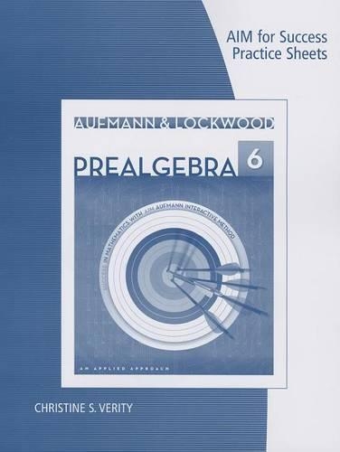 Prealgebra, AIM for Success Practice Sheets: An Applied Approach (Paperback)