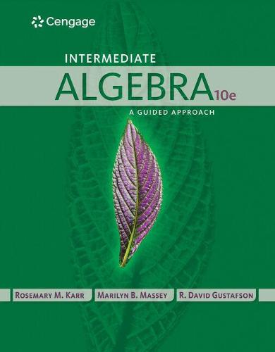 Student Solutions Manual for Karr/Massey/Gustafson's Intermediate Algebra, 10th (Paperback)