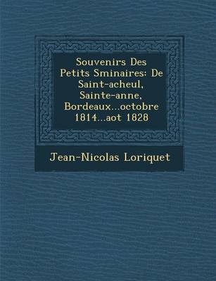 Souvenirs Des Petits S Minaires: de Saint-Acheul, Sainte-Anne, Bordeaux...Octobre 1814...Ao T 1828 (Paperback)