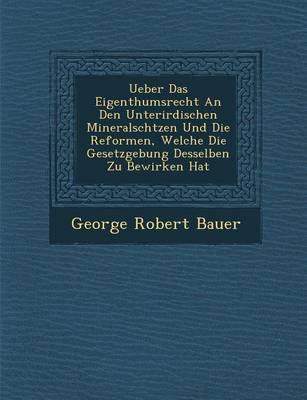 Ueber Das Eigenthumsrecht an Den Unterirdischen Mineralsch Tzen Und Die Reformen, Welche Die Gesetzgebung Desselben Zu Bewirken Hat (Paperback)