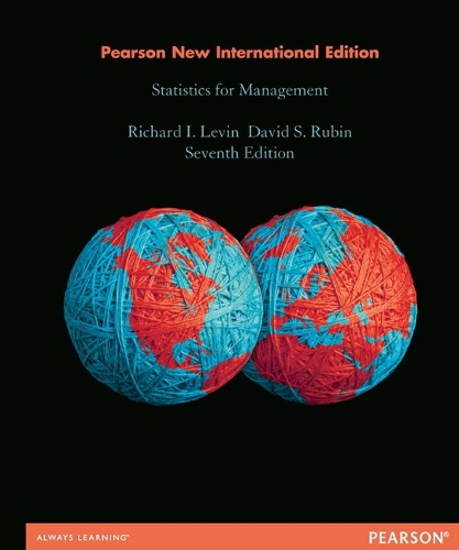 Statistics for Management: Pearson New International Edition (Paperback)