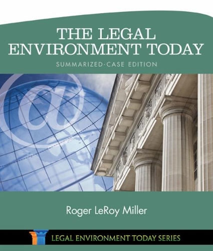 The Legal Environment Today - Summarized Case Edition (Hardback)