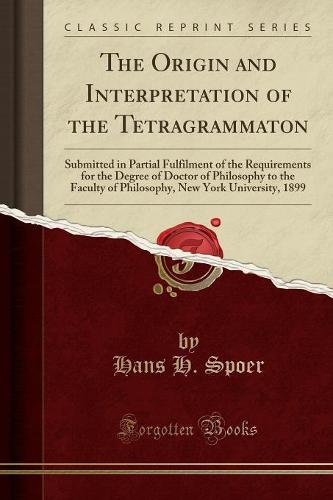 origin of the tetragrammaton origin of the tetragrammaton