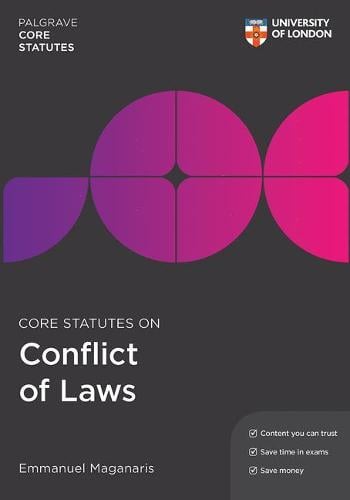 Core Statutes on Conflict of Laws - Palgrave Core Statutes (Paperback)
