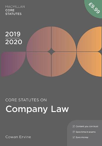 Core Statutes on Company Law 2019-20 - Hart Core Statutes (Paperback)