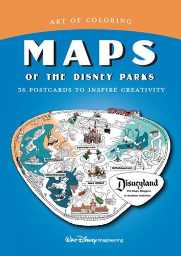 Art Of Coloring: Maps Of The Disney Parks: 36 Postcards to Inspire Creativity (Paperback)