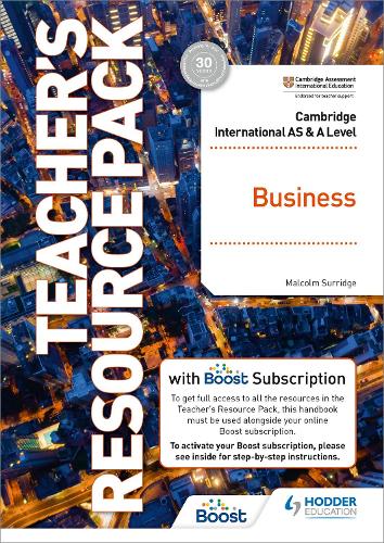 Cambridge International AS & A Level Business Teacher's Resource Pack with Boost Subscription (Multiple items)
